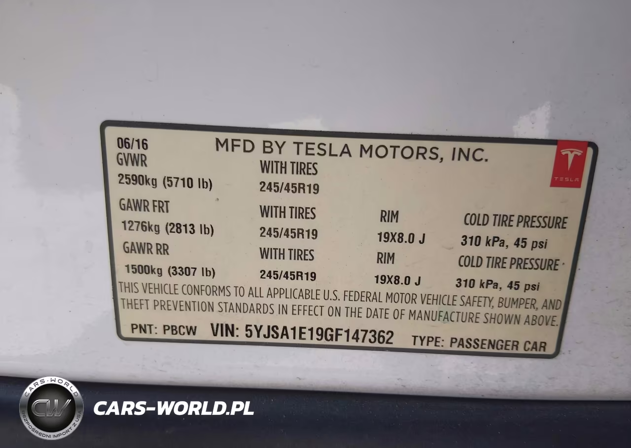 2016 Tesla Model S 60-70-75-85 VIN:5YJSA1E19GF147362 - 9