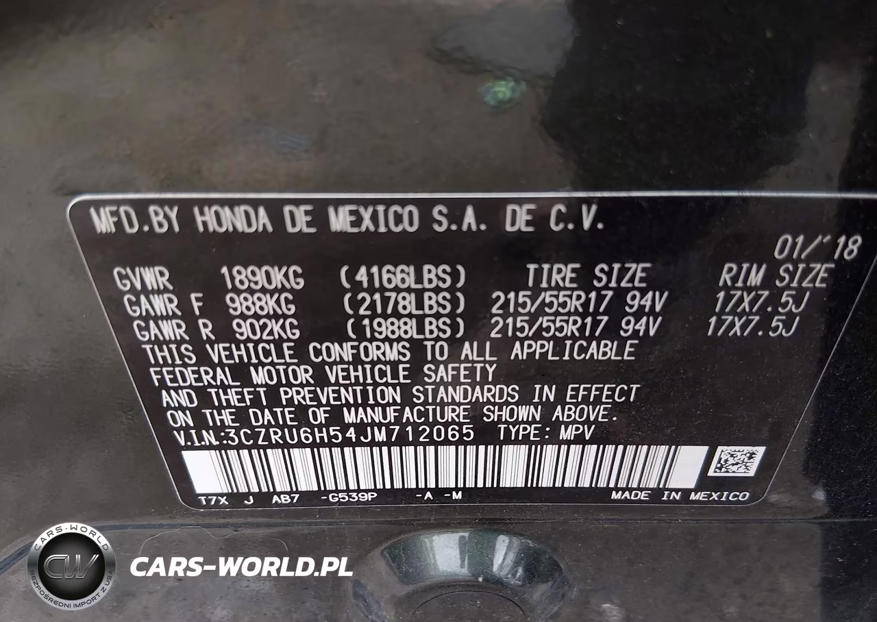 2018 Honda Hr-V Ex VIN:3CZRU6H54JM712065 - 9