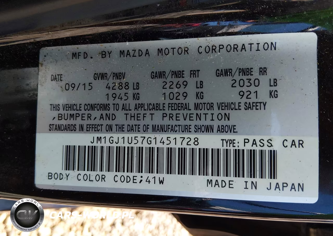2016 Mazda Mazda6 I Sport VIN:JM1GJ1U57G1451728 - 9