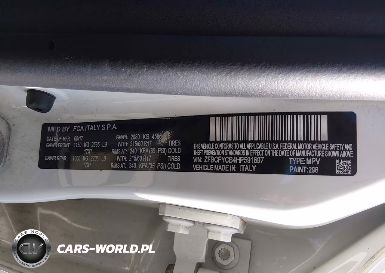 2017 Fiat 500X Trekking Awd VIN:ZFBCFYCB4HP591897 - 9