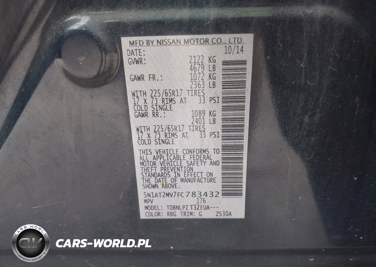 2015 Nissan Rogue S VIN:5N1AT2MV7FC783432 - 9