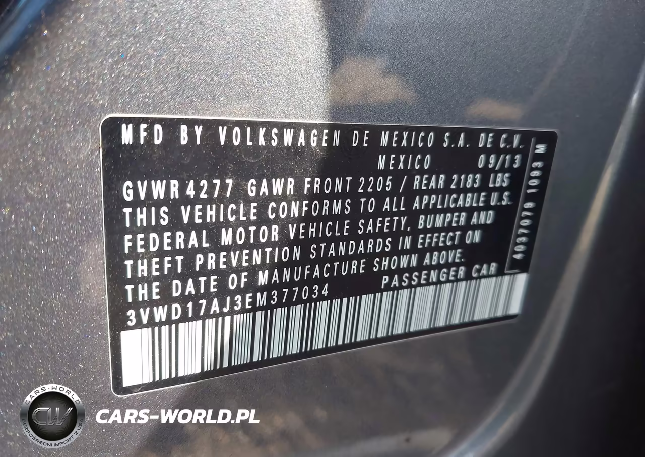 2014 Volkswagen Jetta 1.8T Se VIN:3VWD17AJ3EM377034 - 9