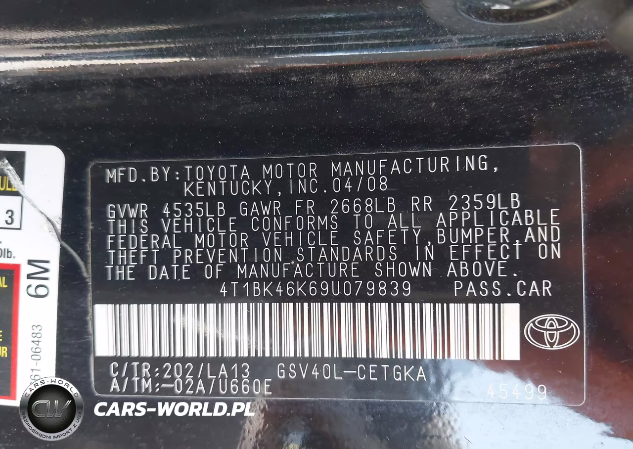 2009 Toyota Camry Xle V6 VIN:4T1BK46K69U079839 - 9