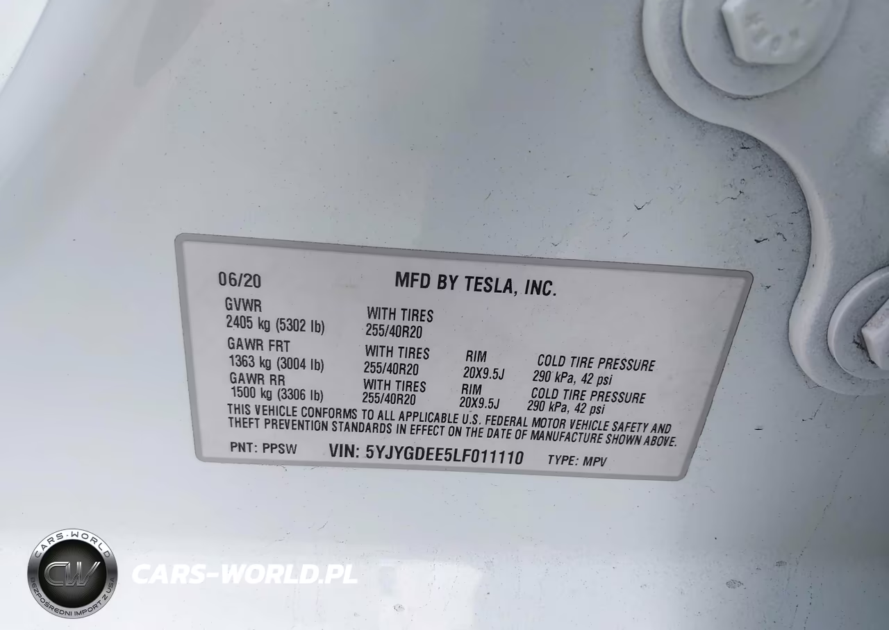 2020 Tesla Model Y Long Range Dual Motor All-Wheel Drive VIN:5YJYGDEE5LF011110 - 9
