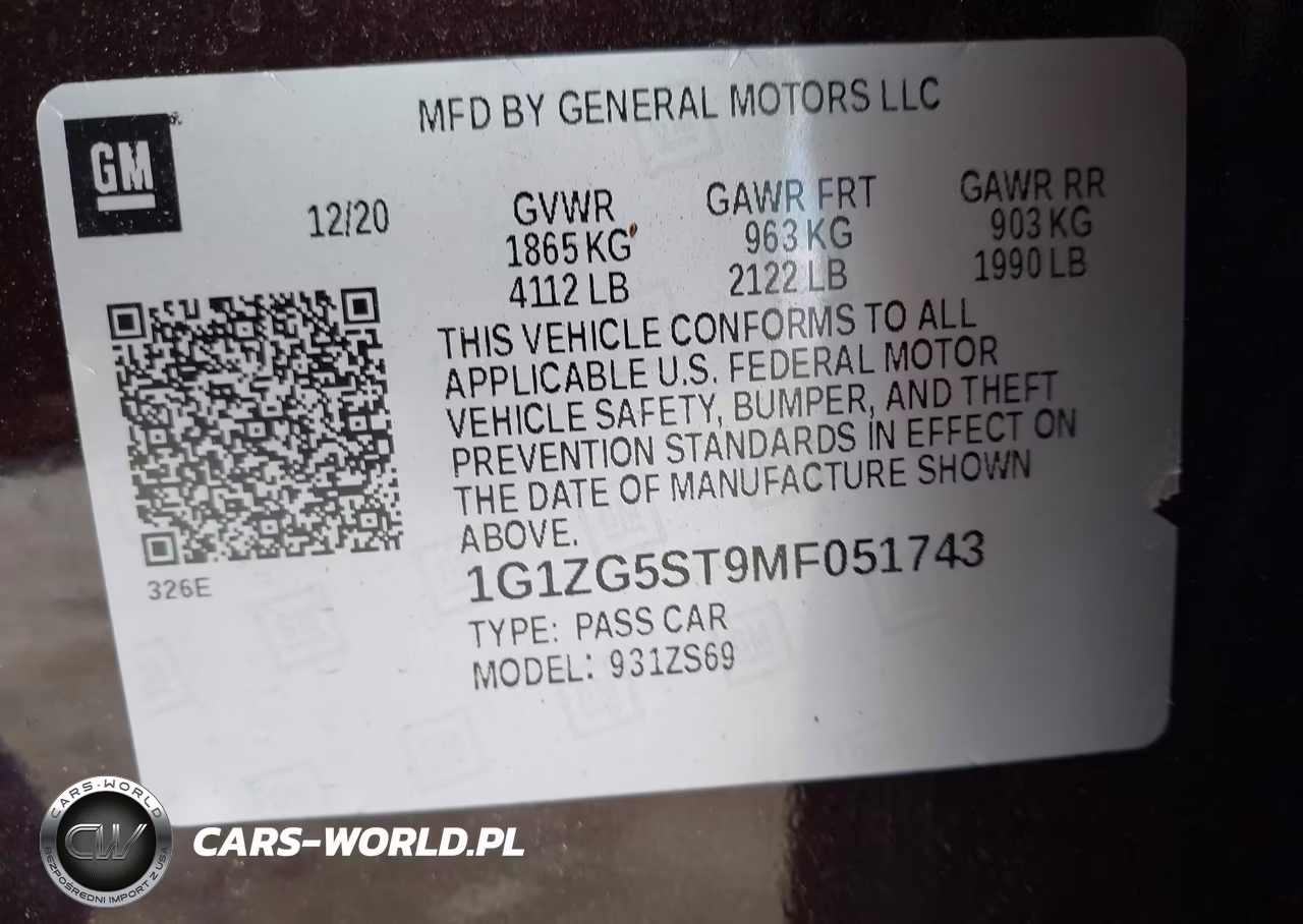 2021 Chevrolet Malibu Fwd Rs VIN:1G1ZG5ST9MF051743 - 9