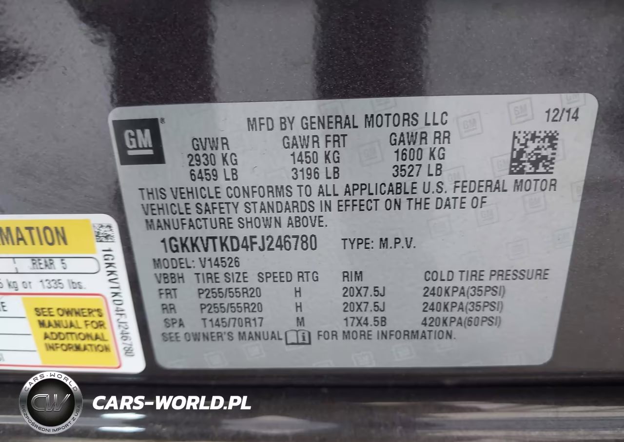 2015 GMC Acadia Denali VIN:1GKKVTKD4FJ246780 - 9