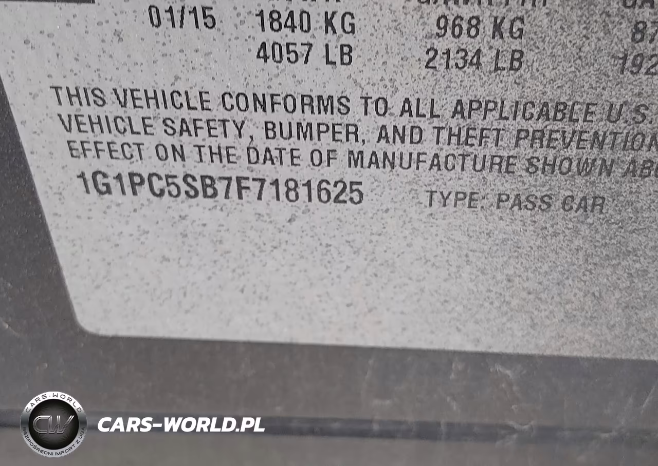 2015 Chevrolet Cruze 1Lt Auto VIN:1G1PC5SB7F7181625 - 9
