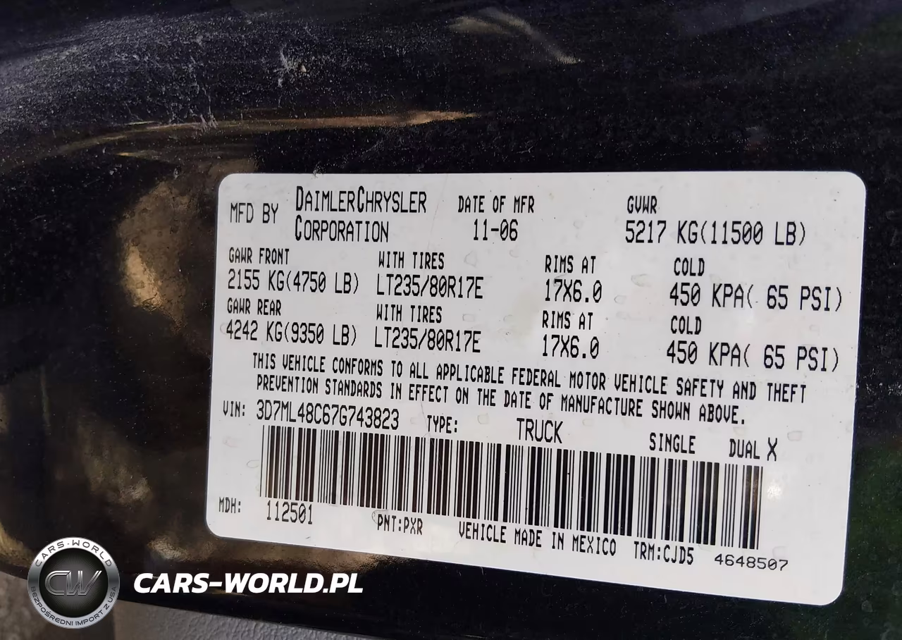 2007 Dodge Ram 3500 Slt-Sport VIN:3D7ML48C67G743823 - 8
