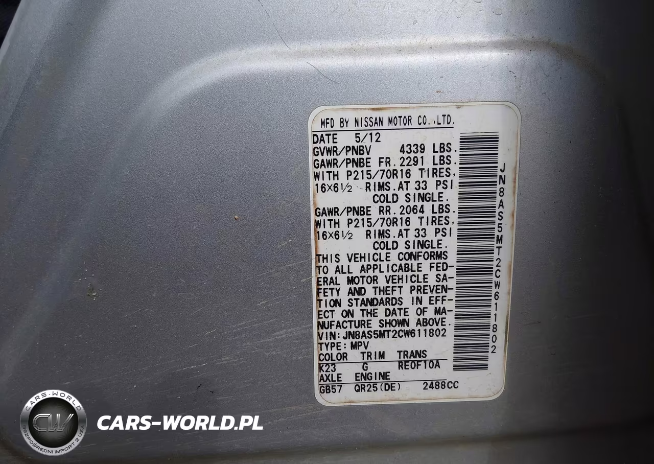 2012 Nissan Rogue S VIN:JN8AS5MT2CW611802 - 9