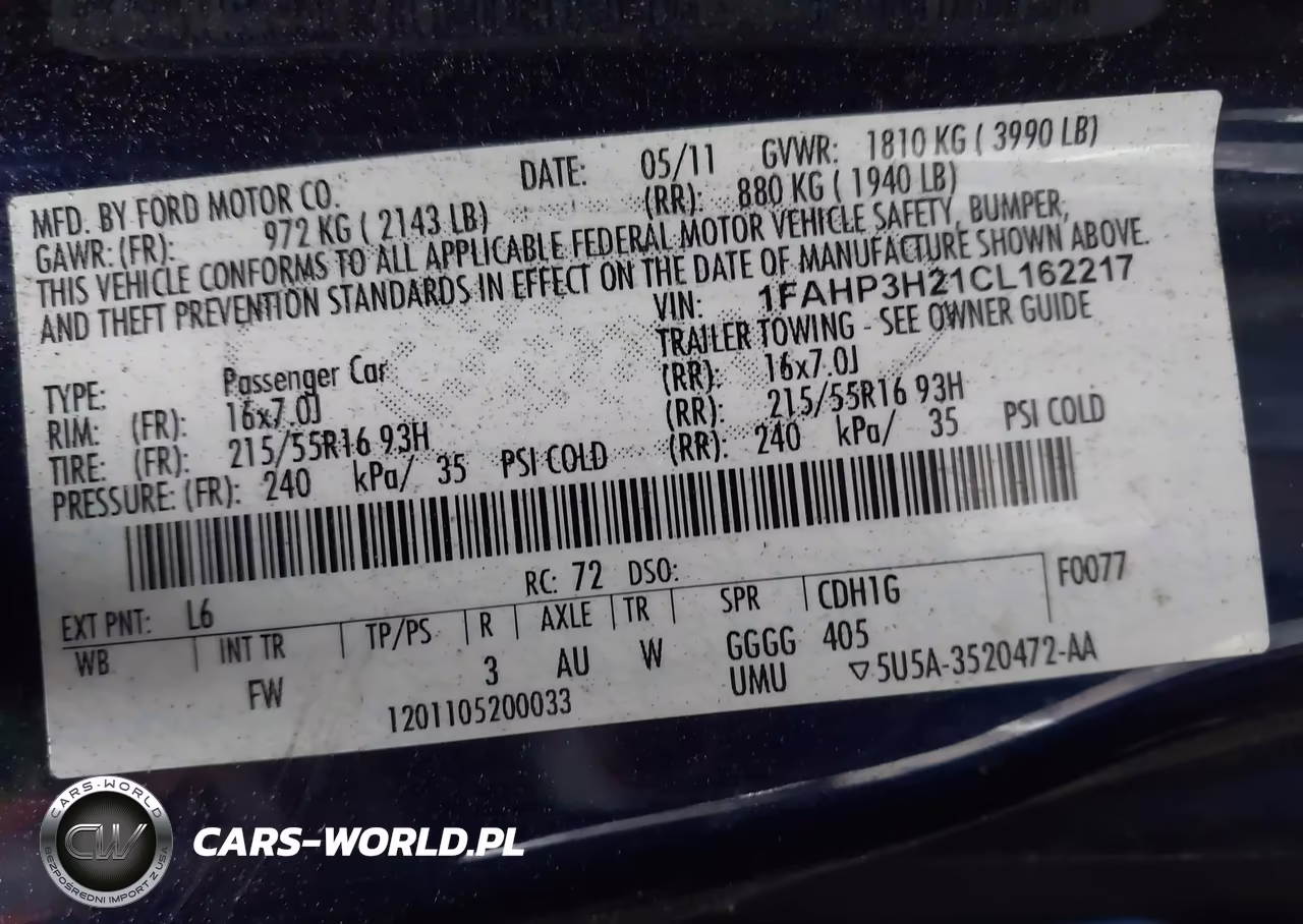 2012 Ford Focus Sel VIN:1FAHP3H21CL162217 - 9