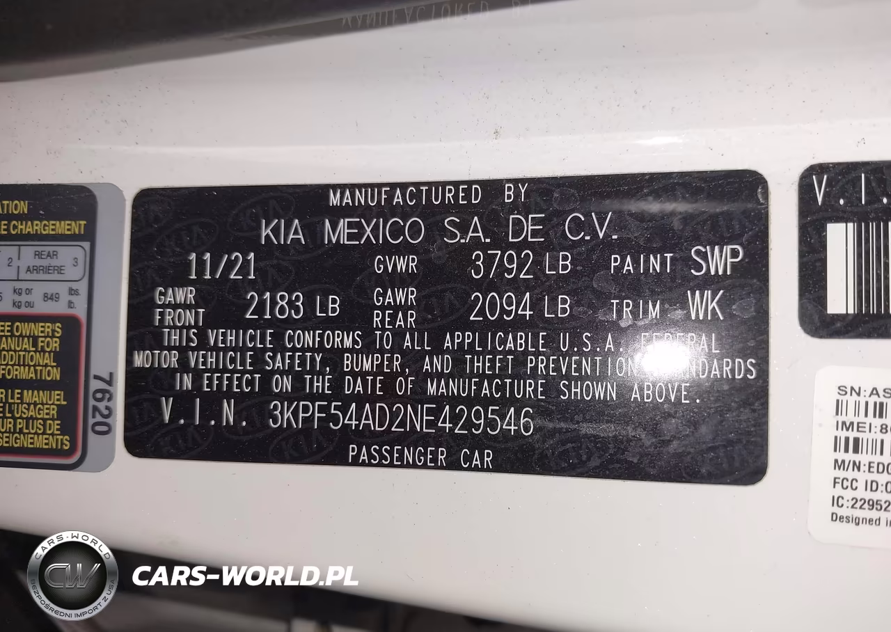 2022 Kia Forte Gt-Line VIN:3KPF54AD2NE429546 - 9
