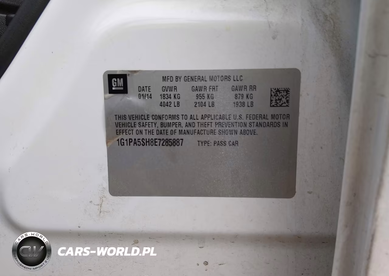 2014 Chevrolet Cruze Ls VIN:1G1PA5SH8E7285887 - 9