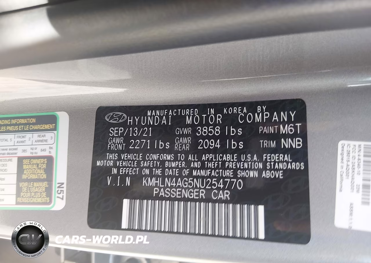2022 Hyundai Elantra Sel VIN:KMHLN4AG5NU254770 - 9