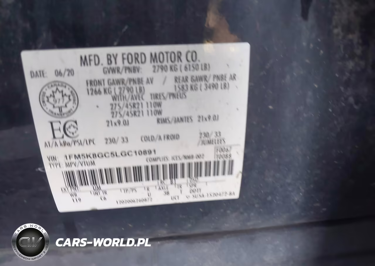 2020 Ford Explorer St VIN:1FM5K8GC5LGC10891 - 9