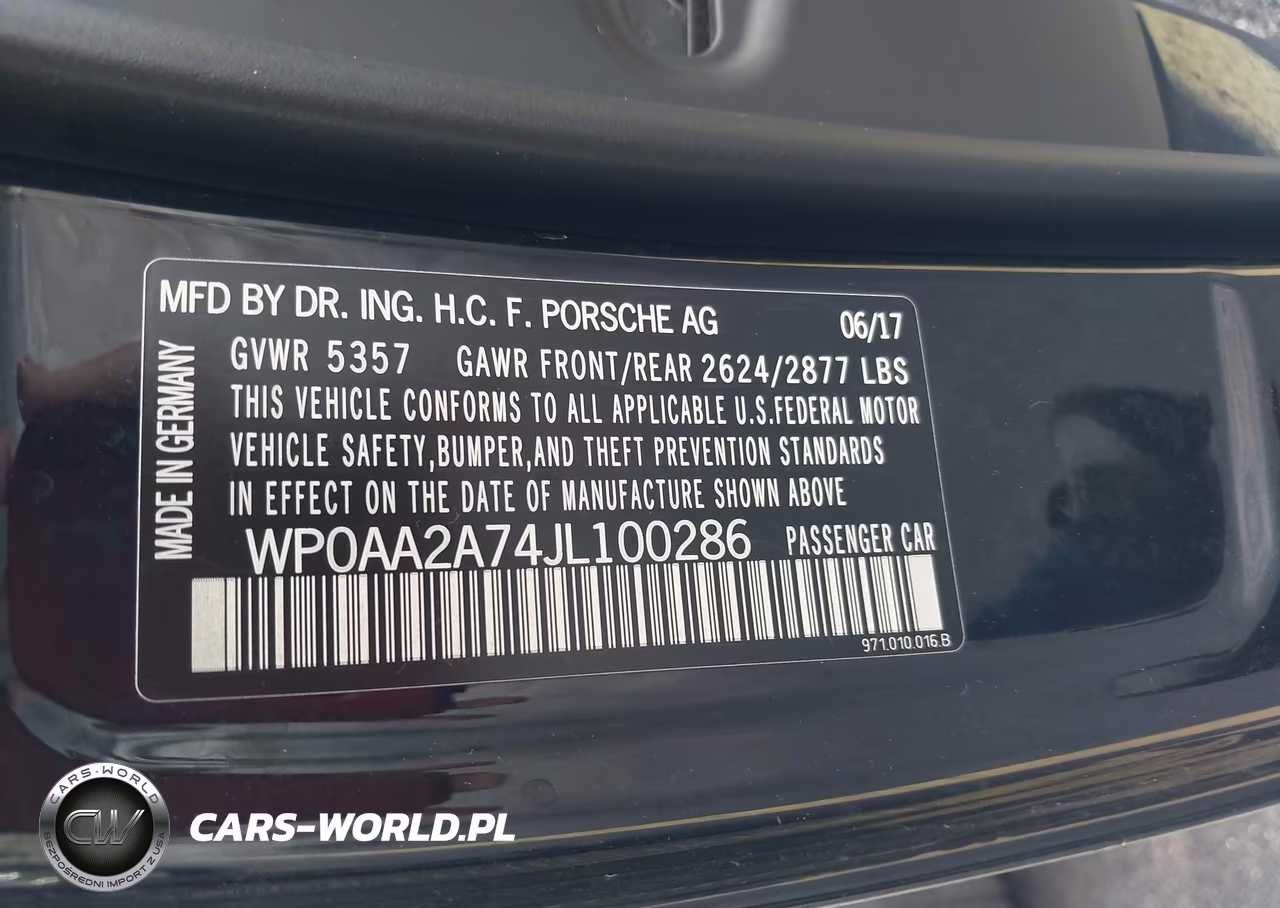 2018 Porsche Panamera 4 VIN:WP0AA2A74JL100286 - 9