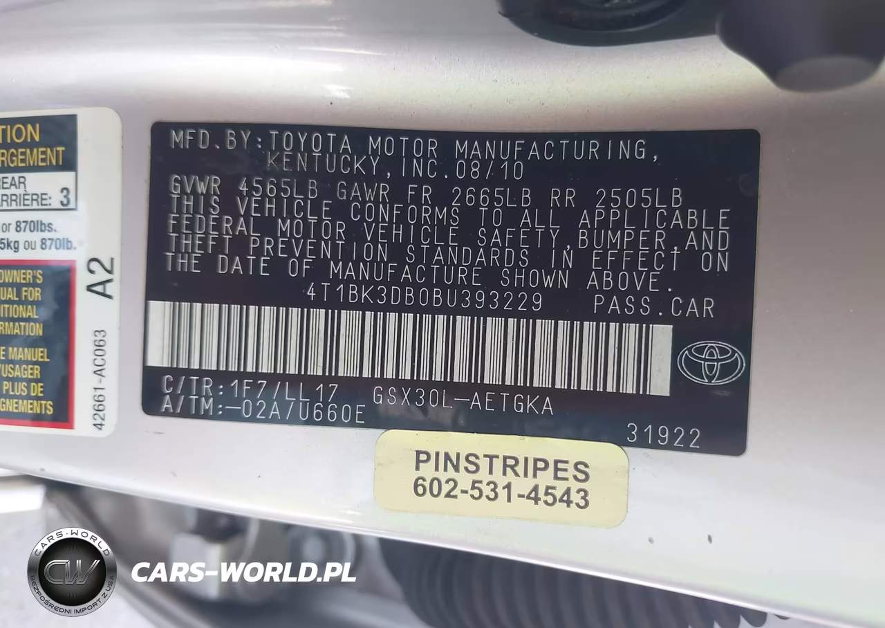 2011 Toyota Avalon VIN:4T1BK3DB0BU393229 - 9
