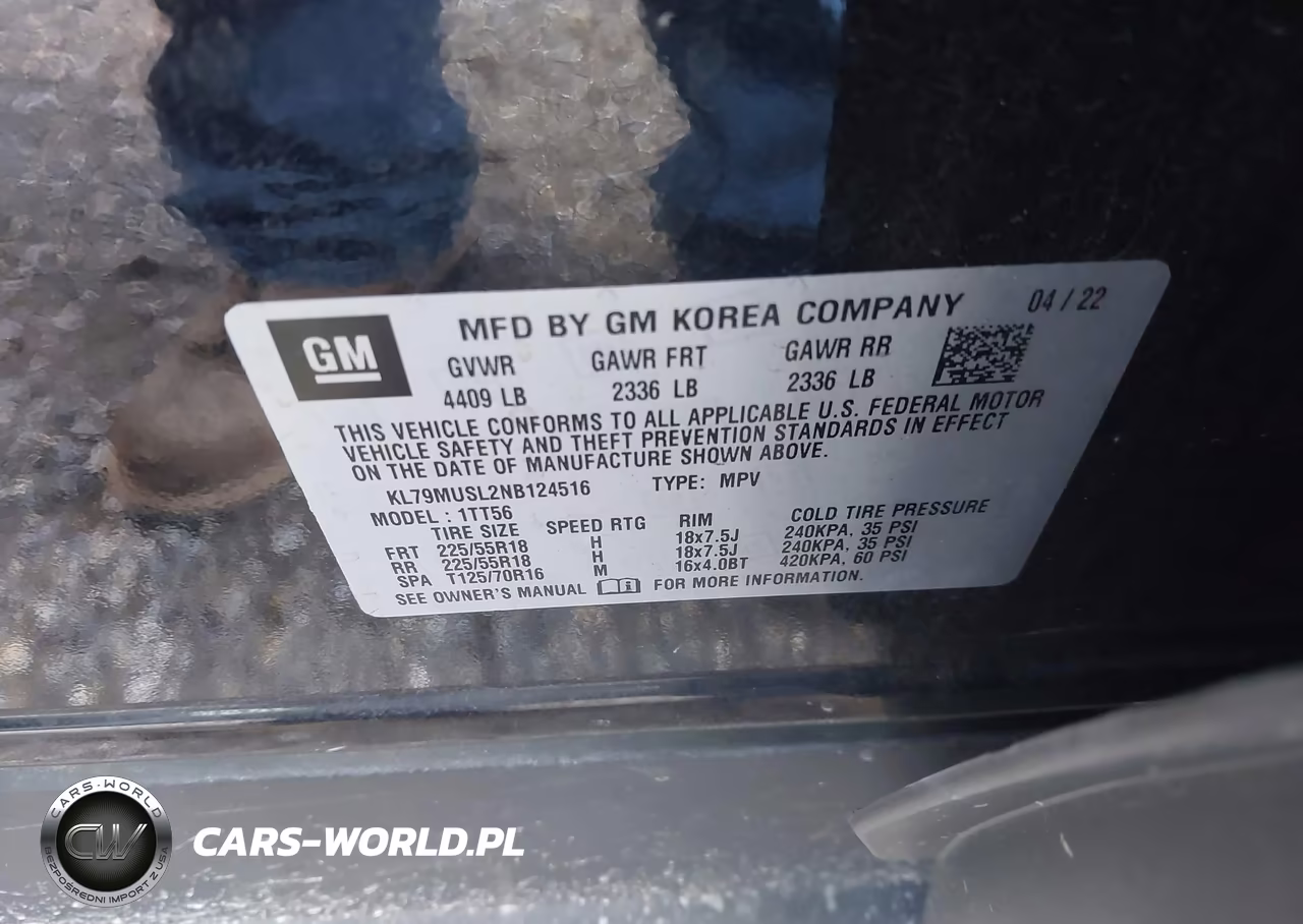 2022 Chevrolet Trailblazer Awd Rs VIN:KL79MUSL2NB124516 - 9