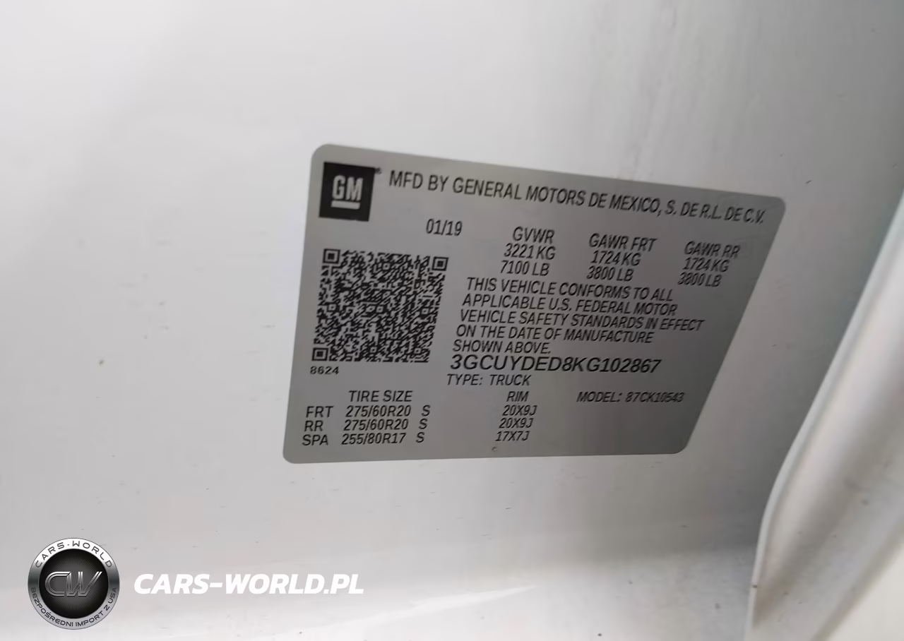 2019 Chevrolet Silverado 1500 Lt VIN:3GCUYDED8KG102867 - 9