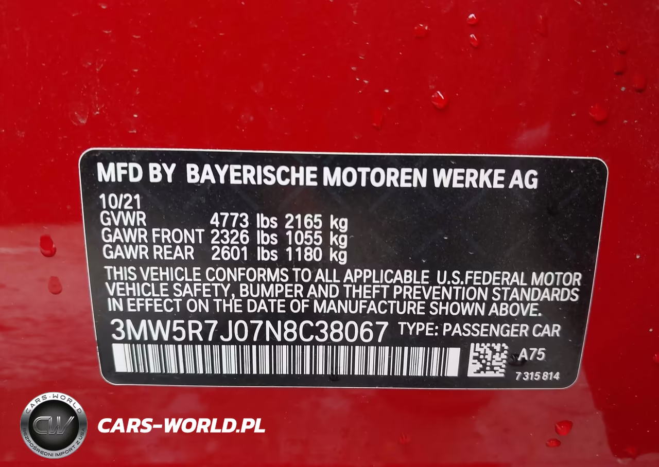 2022 BMW 330I xDrive VIN:3MW5R7J07N8C38067 - 9