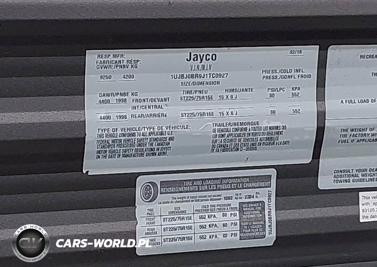 2018 Jayco Jayfl184Bh VIN:1UJBJ0BR9J1TC0927 - 9