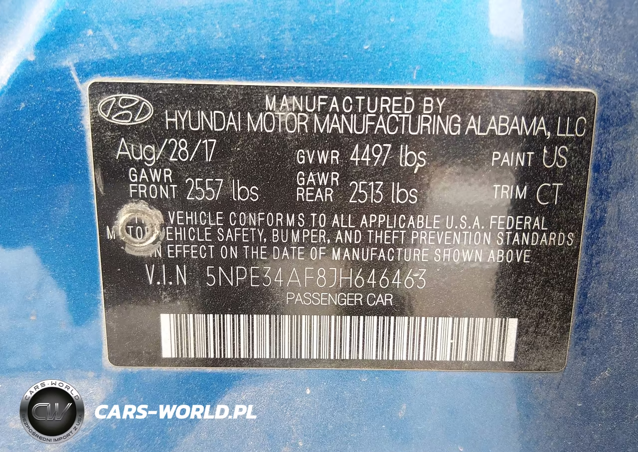 2018 Hyundai Sonata Sport VIN:5NPE34AF8JH646463 - 9