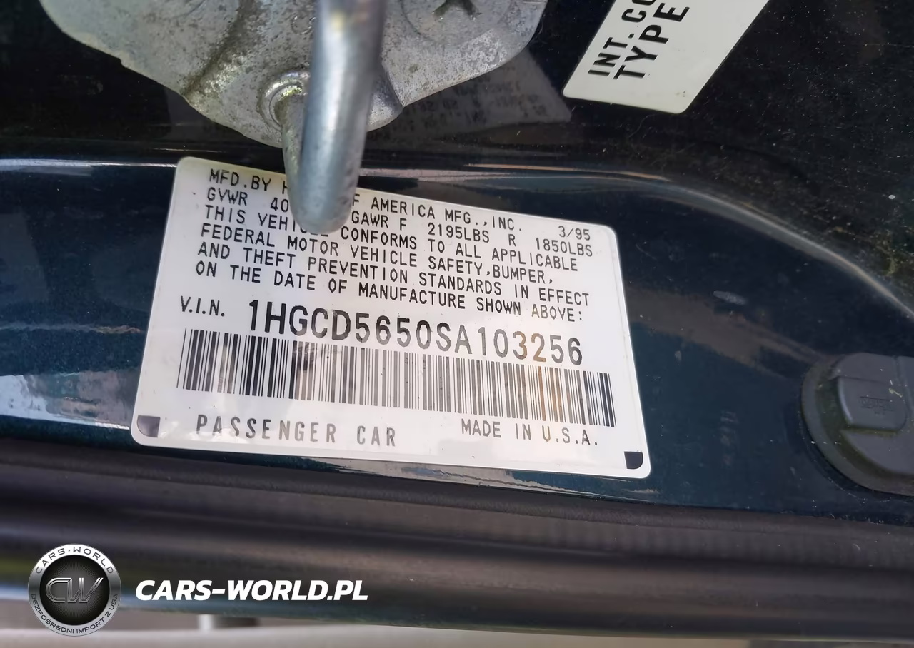 1995 Honda Accord Ex VIN:1HGCD5650SA103256 - 9