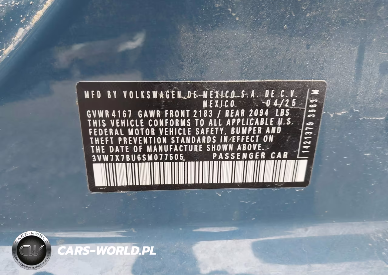 2025 Volkswagen Jetta 1.5T Se VIN:3VW7X7BU6SM077505 - 9
