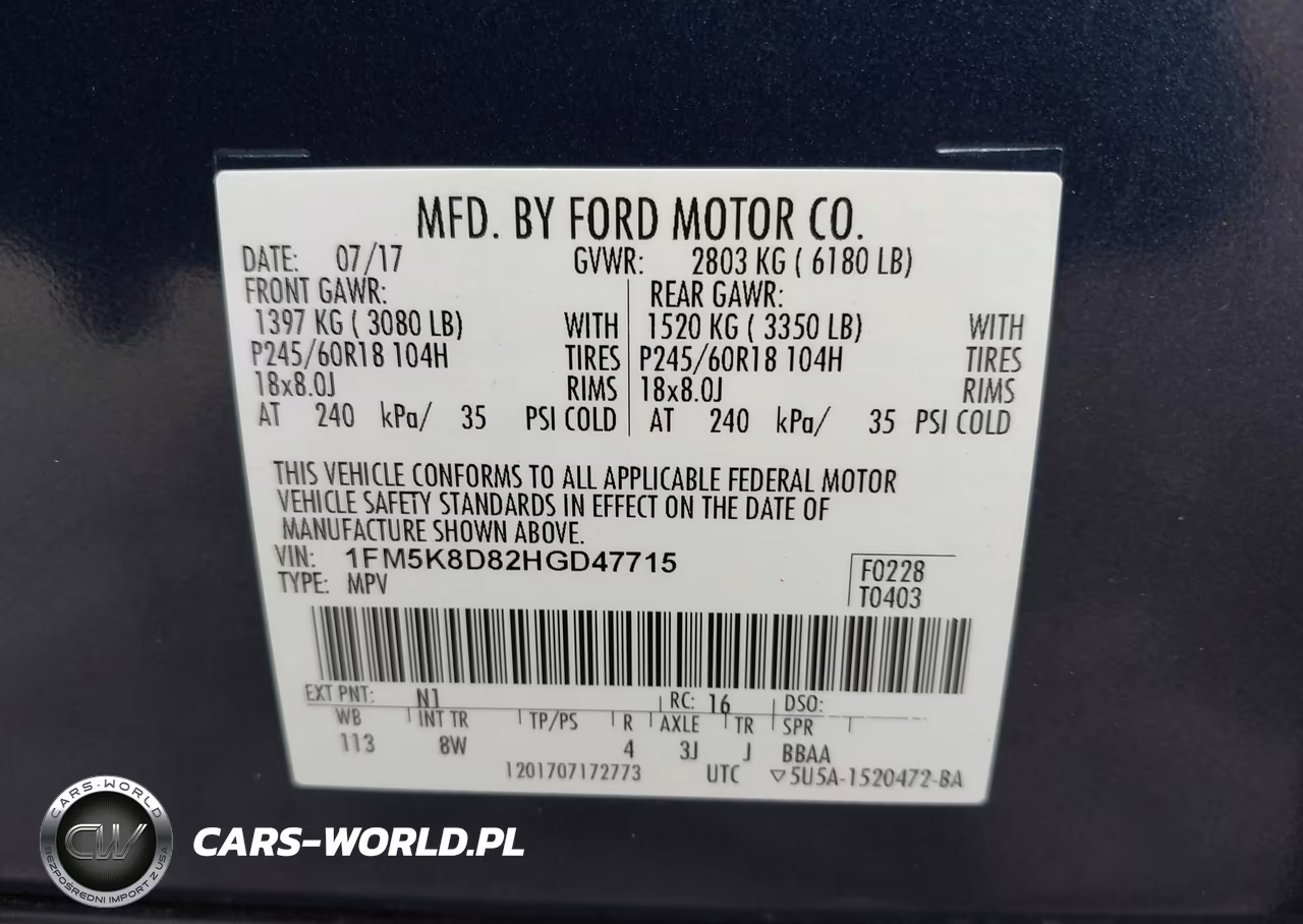 2017 Ford Explorer Xlt VIN:1FM5K8D82HGD47715 - 9