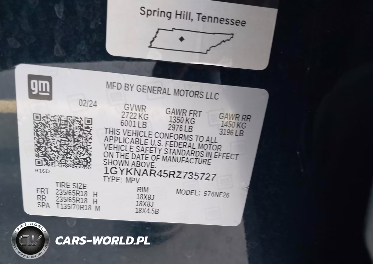 2024 Cadillac Xt5 Fwd Luxury VIN:1GYKNAR45RZ735727 - 9