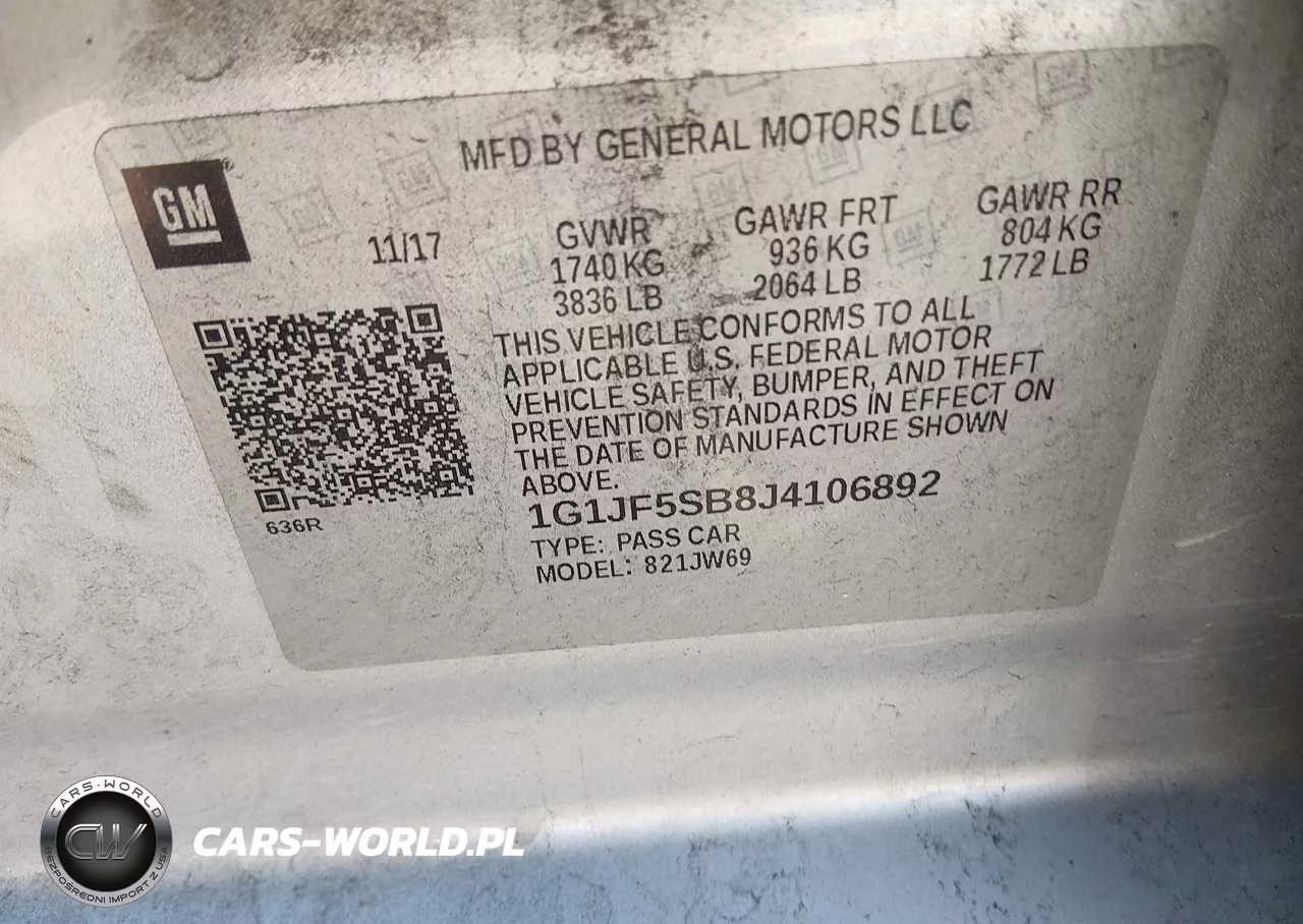 2018 Chevrolet Sonic Premier Auto VIN:1G1JF5SB8J4106892 - 9