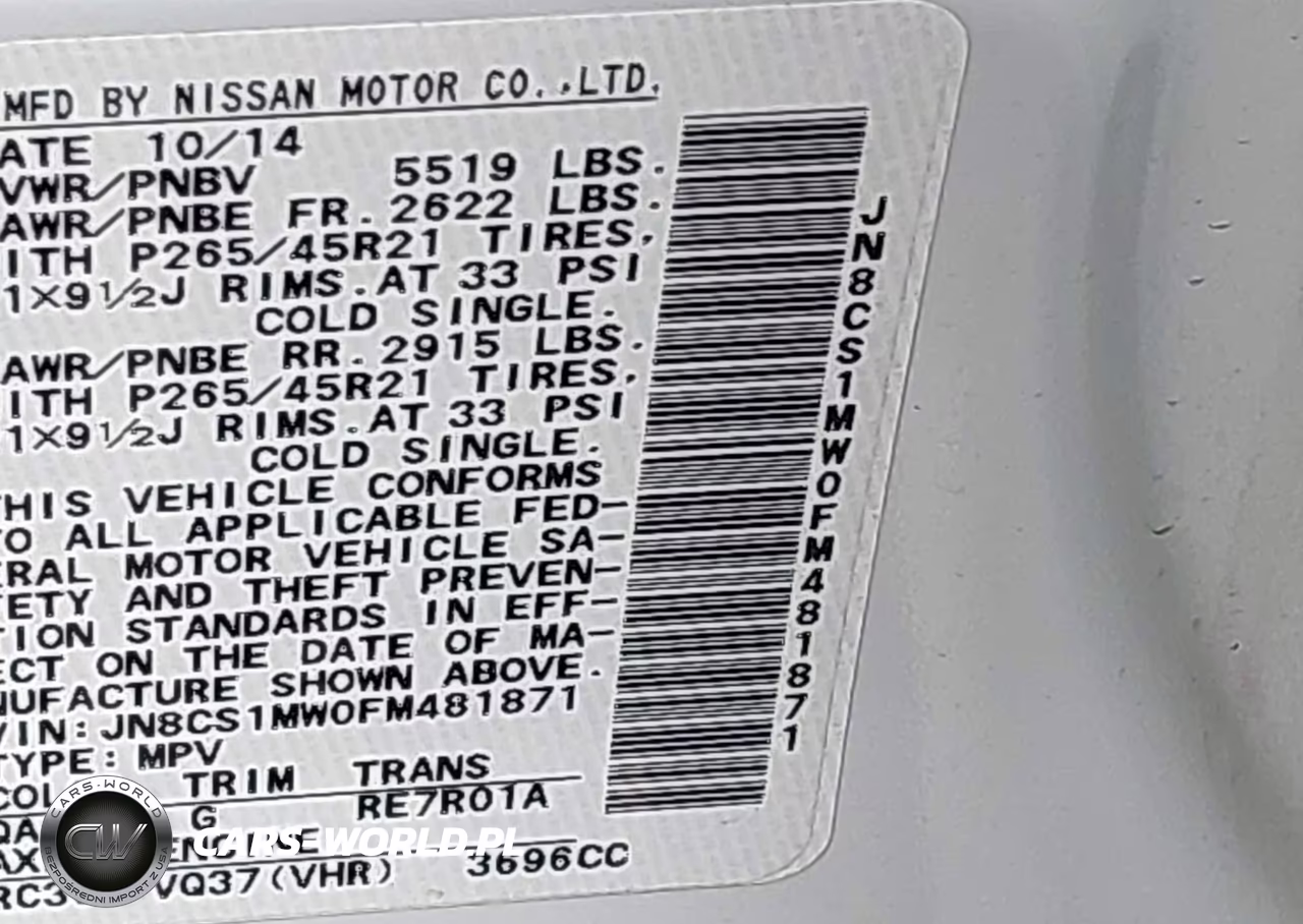 2015 Infiniti Qx70 VIN:JN8CS1MW0FM481871 - 9