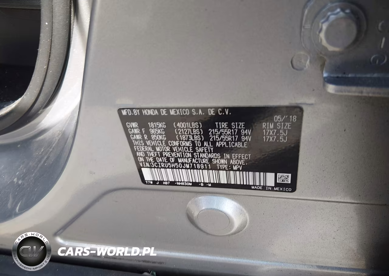 2018 Honda Hr-V Ex VIN:3CZRU5H50JM718911 - 9