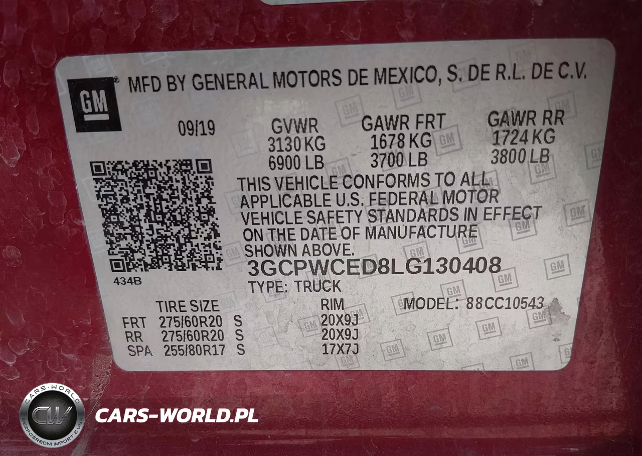 2020 Chevrolet Silverado 1500 VIN:3GCPWCED8LG130408 - 9