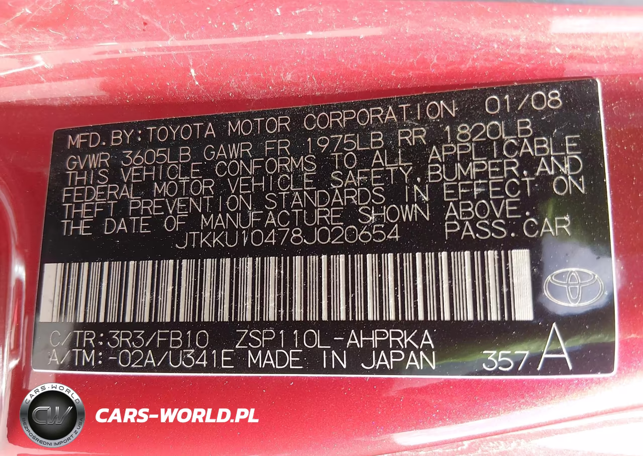 2008 Scion Xd VIN:JTKKU10478J020654 - 9