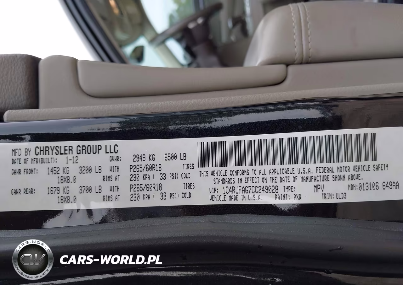 2012 Jeep Grand Cherokee Laredo VIN:1C4RJFAG7CC249028 - 9