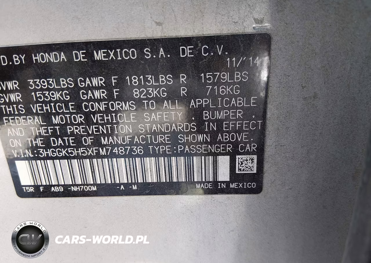 2015 Honda Fit Lx VIN:3HGGK5H5XFM748736 - 9