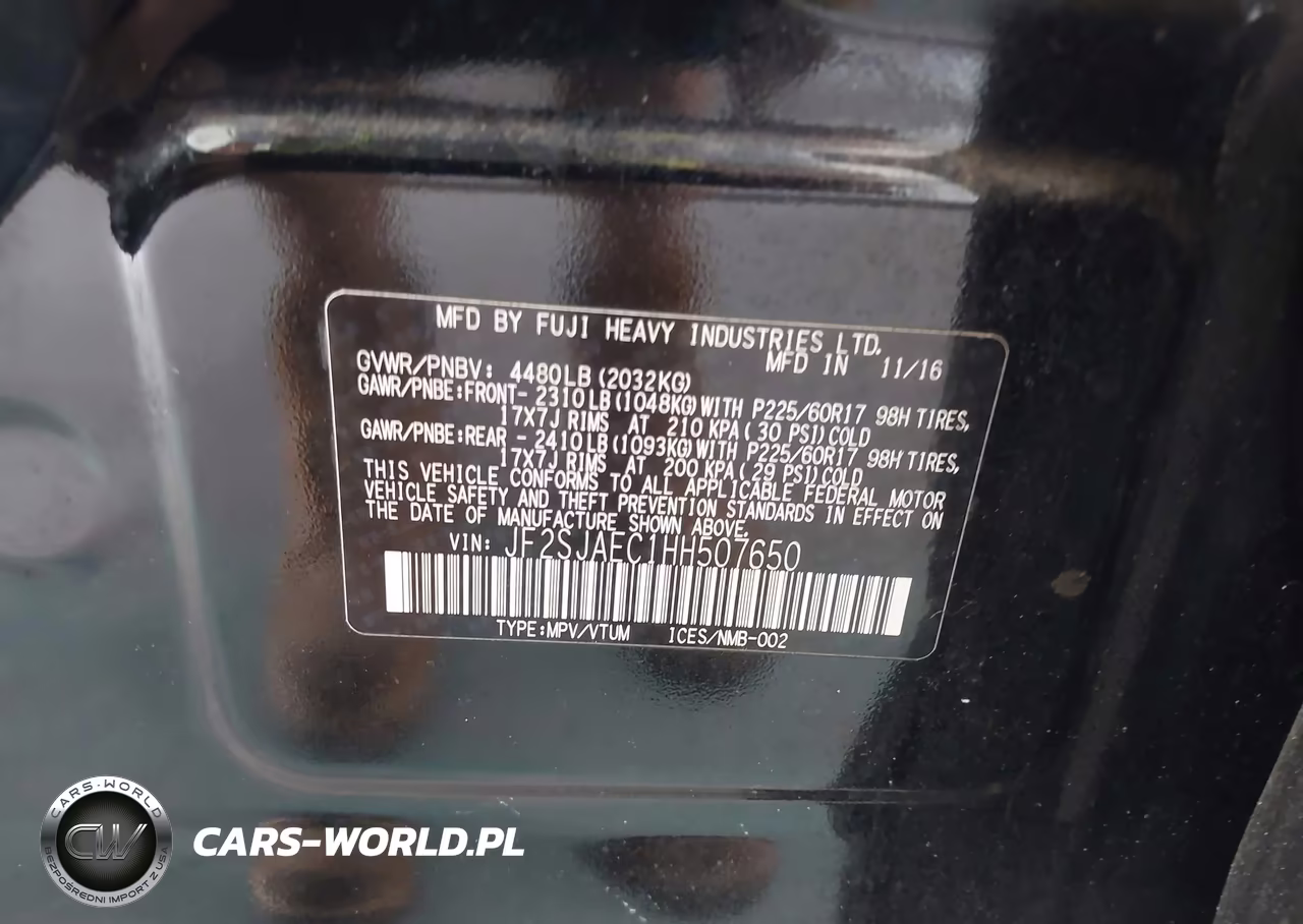 2017 Subaru Forester 2.5I Premium VIN:JF2SJAEC1HH507650 - 9