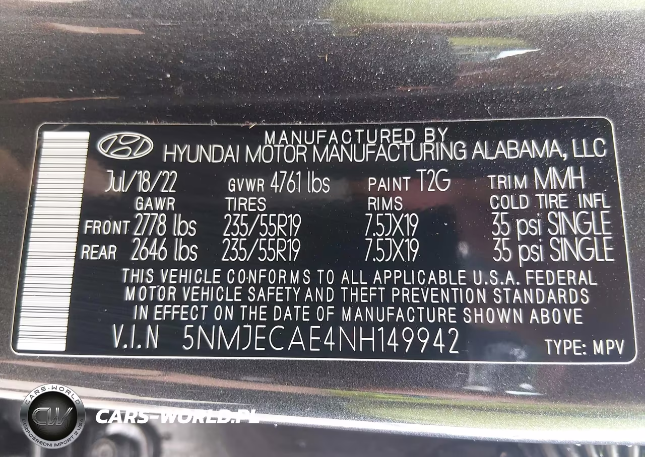 2022 Hyundai Tucson Limited VIN:5NMJECAE4NH149942 - 9