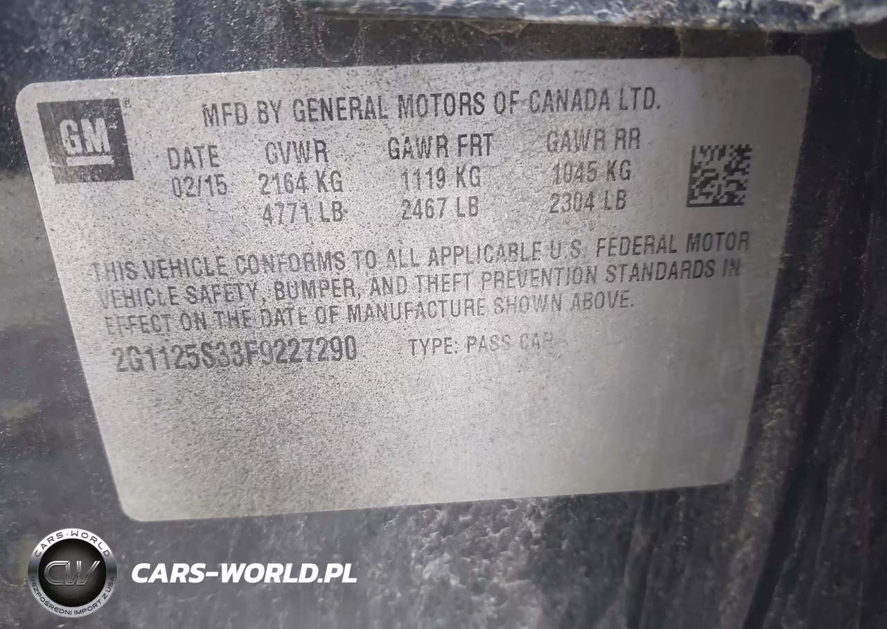 2015 Chevrolet Impala 2Lt VIN:2G1125S33F9227290 - 9