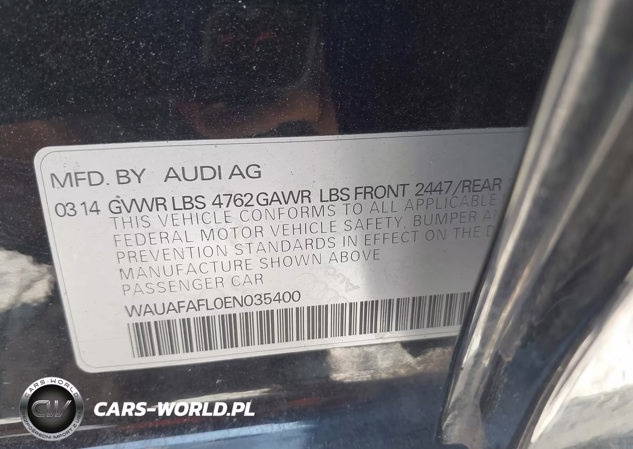 2014 Audi A4 2.0T Premium VIN:WAUAFAFL0EN035400 - 9