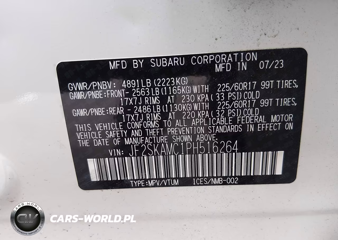 2023 Subaru Forester Wilderness VIN:JF2SKAMC1PH516264 - 9