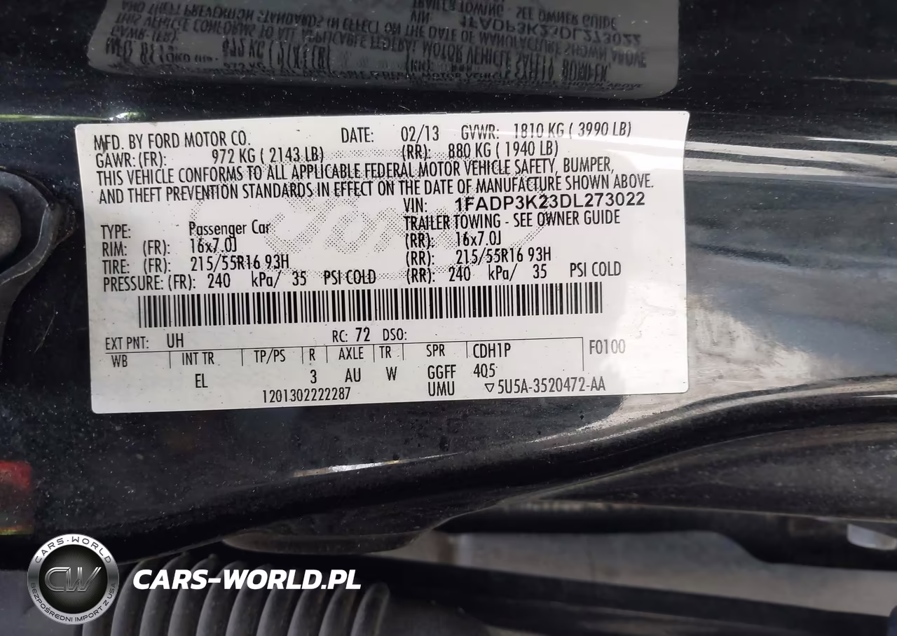 2013 Ford Focus Se VIN:1FADP3K23DL273022 - 9