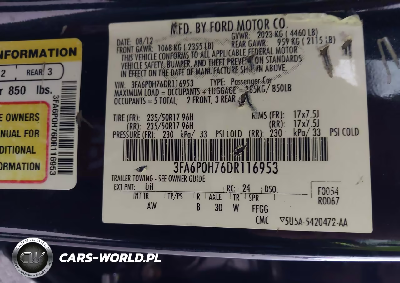 2013 Ford Fusion Se VIN:3FA6P0H76DR116953 - 9
