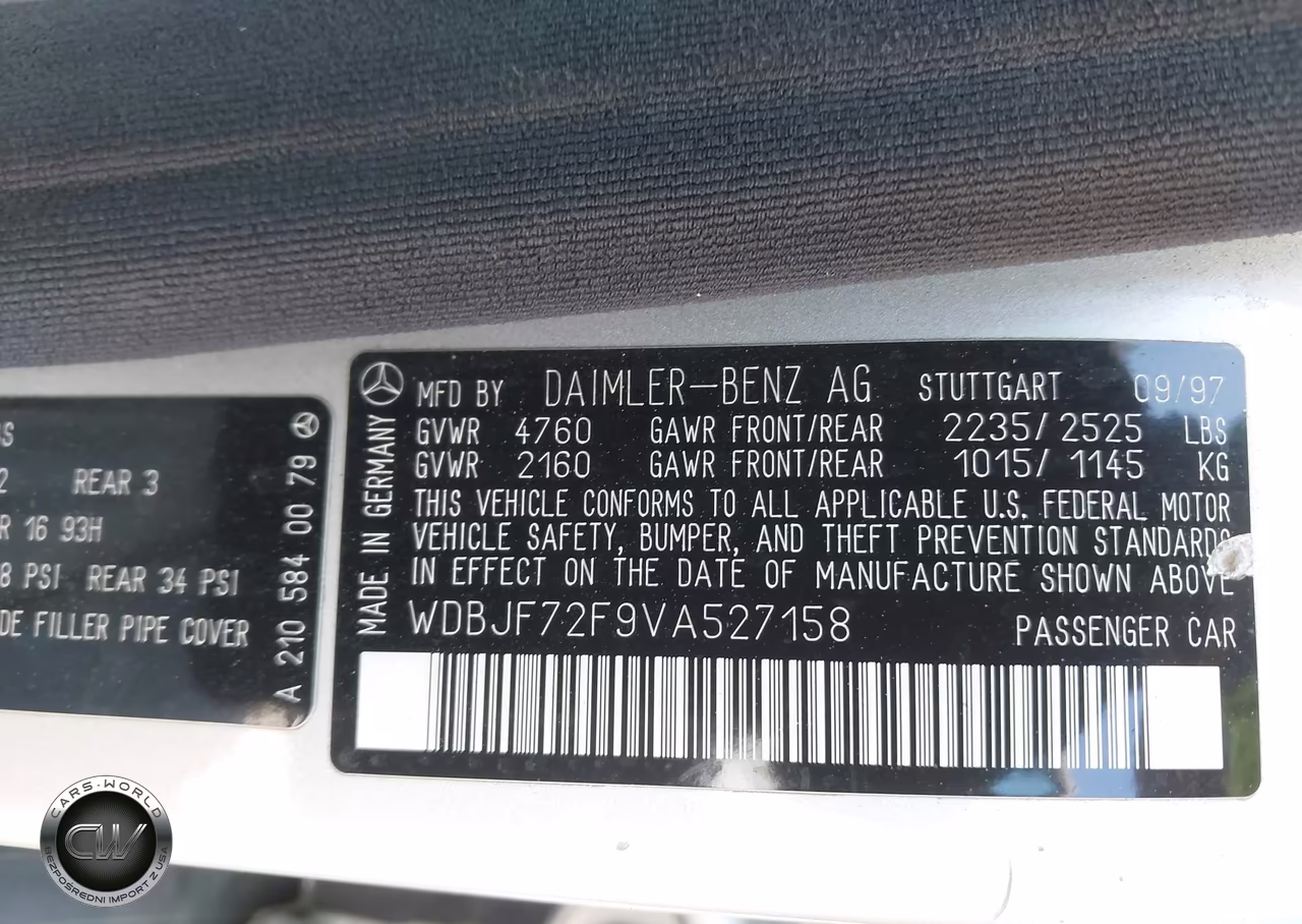 1997 Mercedes-Benz E 420 VIN:WDBJF72F9VA527158 - 9