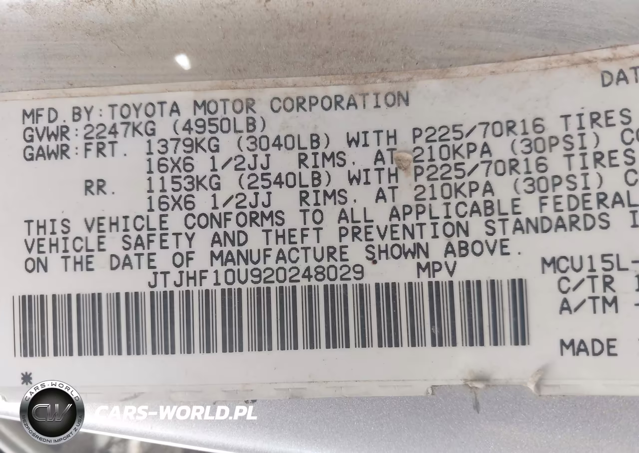 2002 Lexus Rx 300 VIN:JTJHF10U920248029 - 9