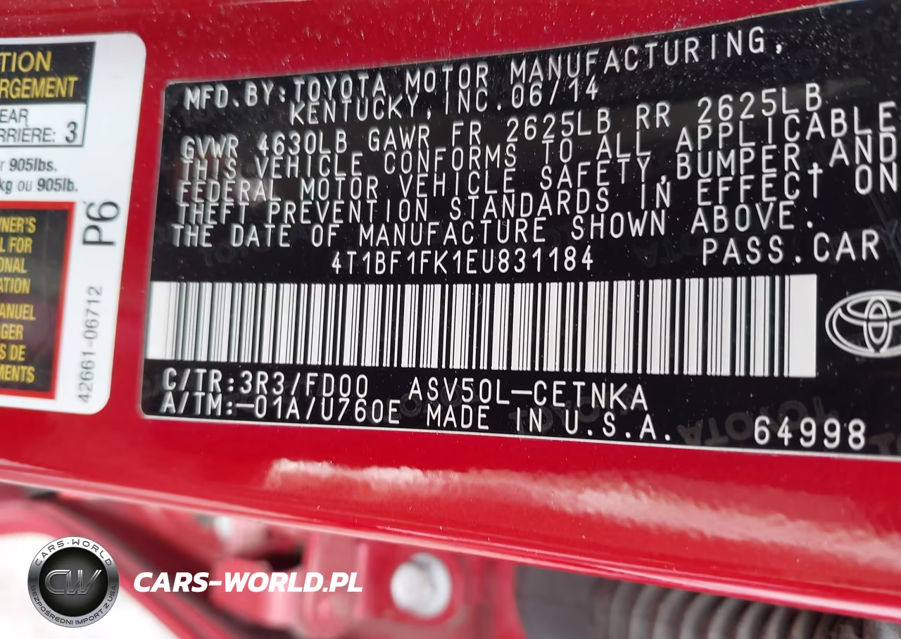 2014 Toyota Camry Le VIN:4T1BF1FK1EU831184 - 9