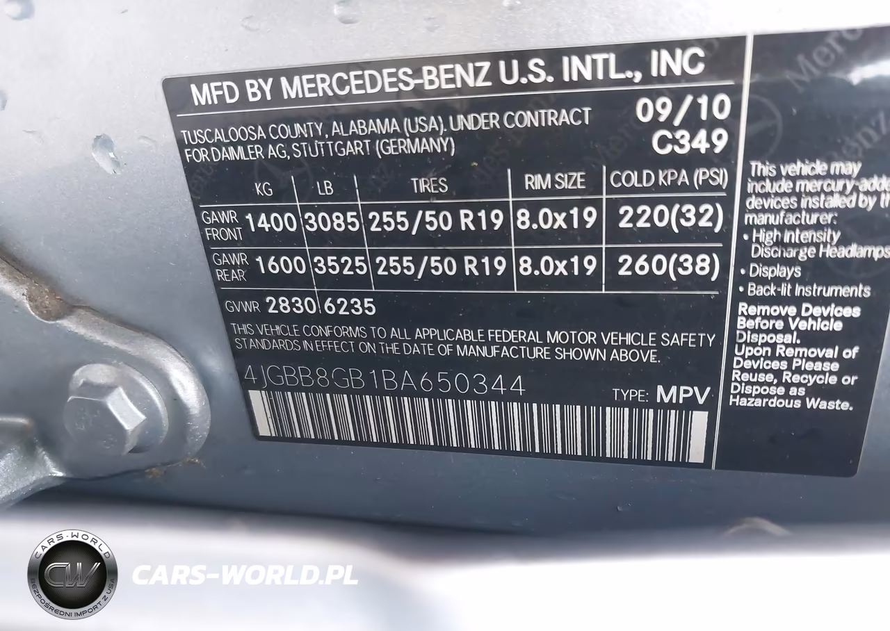 2011 Mercedes-Benz Ml 350 4Matic VIN:4JGBB8GB1BA650344 - 9