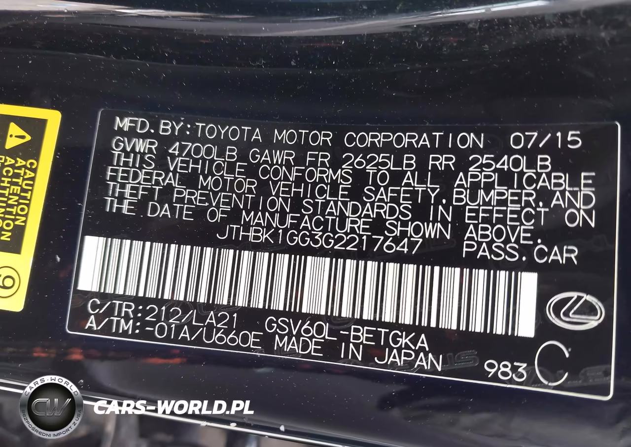 2016 Lexus Es 350 VIN:JTHBK1GG3G2217647 - 9