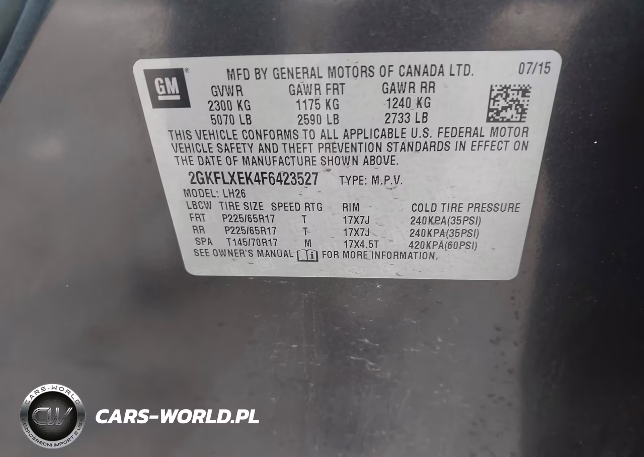 2015 GMC Terrain Slt-1 VIN:2GKFLXEK4F6423527 - 9