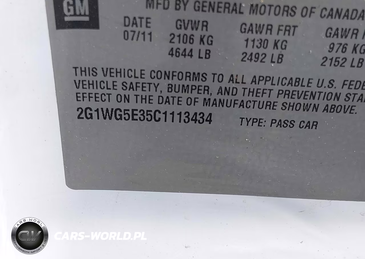 2012 Chevrolet Impala Lt VIN:2G1WG5E35C1113434 - 9